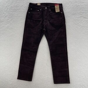 Levis Pant's Mens 32x32 Brown 505 Corduroy Pinwale Regular Fit Straight Preppy